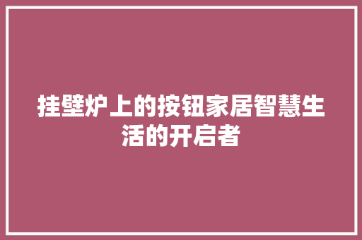 挂壁炉上的按钮家居智慧生活的开启者 墙体维修