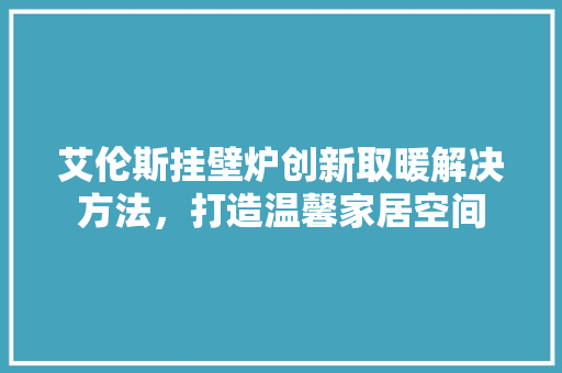 艾伦斯挂壁炉创新取暖解决方法，打造温馨家居空间 家电维修