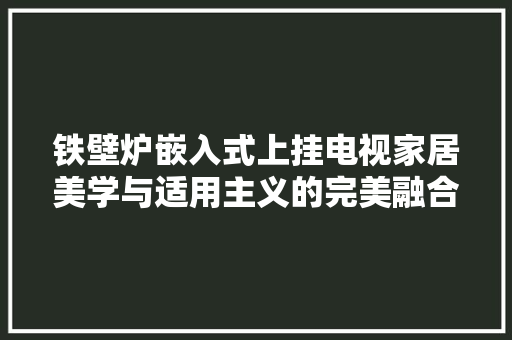 铁壁炉嵌入式上挂电视家居美学与适用主义的完美融合