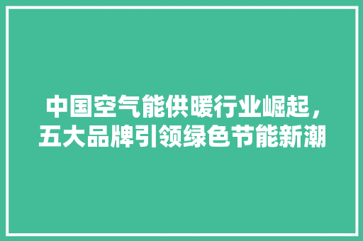 中国空气能供暖行业崛起，五大品牌引领绿色节能新潮流