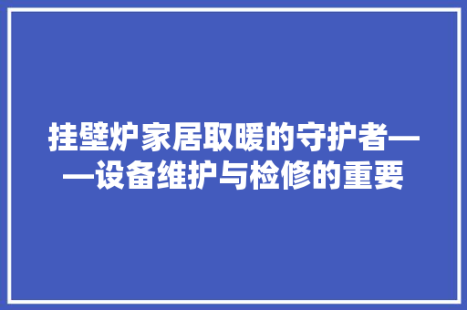 挂壁炉家居取暖的守护者——设备维护与检修的重要 墙体维修