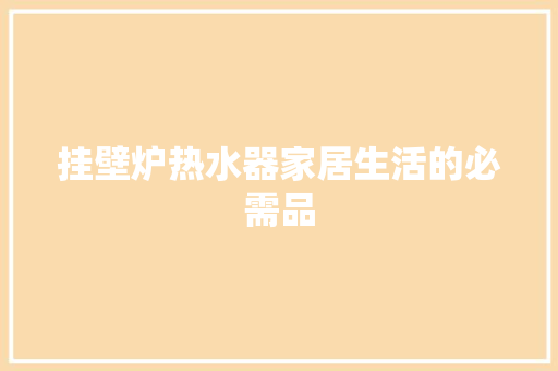 挂壁炉热水器家居生活的必需品