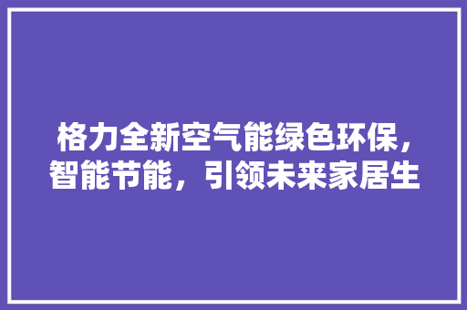 格力全新空气能绿色环保，智能节能，引领未来家居生活新风尚 墙体维修