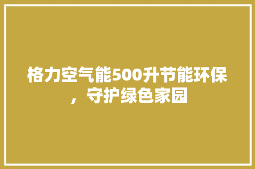 格力空气能500升节能环保，守护绿色家园