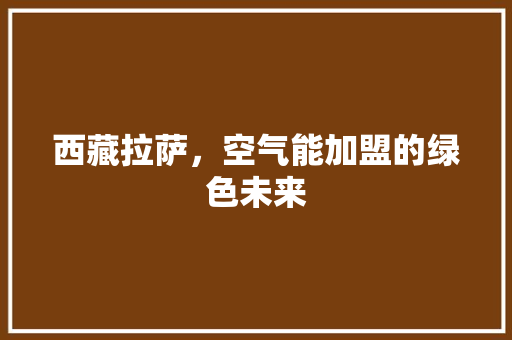 西藏拉萨，空气能加盟的绿色未来 汽车维修