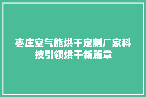 枣庄空气能烘干定制厂家科技引领烘干新篇章 综合便民
