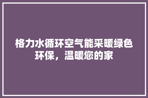 格力水循环空气能采暖绿色环保，温暖您的家