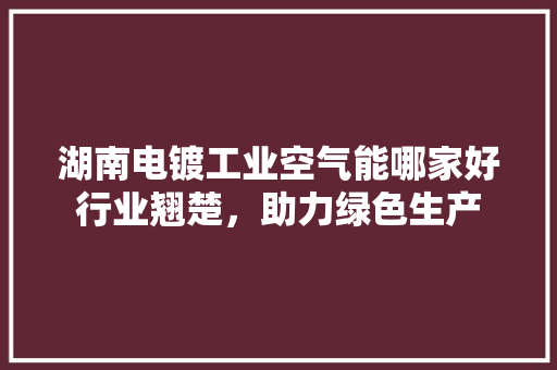 湖南电镀工业空气能哪家好行业翘楚，助力绿色生产