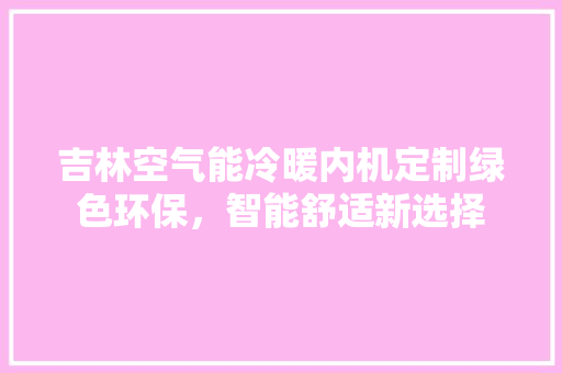 吉林空气能冷暖内机定制绿色环保，智能舒适新选择