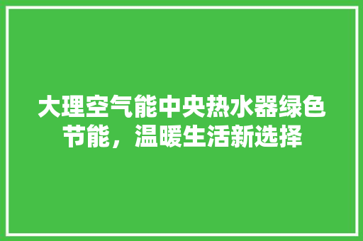 大理空气能中央热水器绿色节能，温暖生活新选择