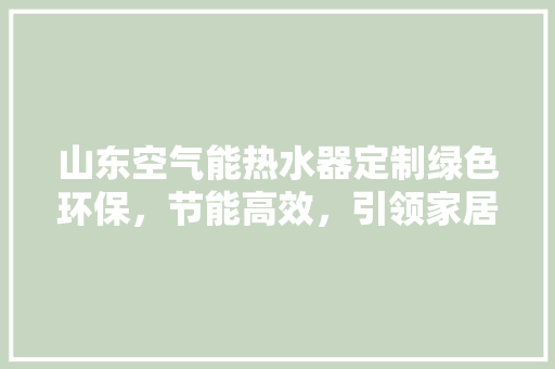 山东空气能热水器定制绿色环保，节能高效，引领家居生活新风尚