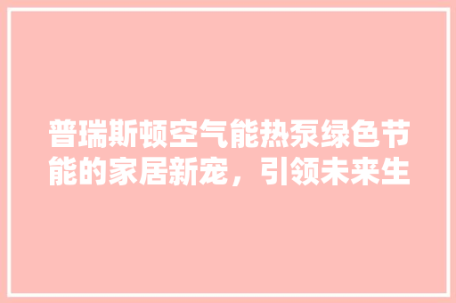 普瑞斯顿空气能热泵绿色节能的家居新宠，引领未来生活潮流