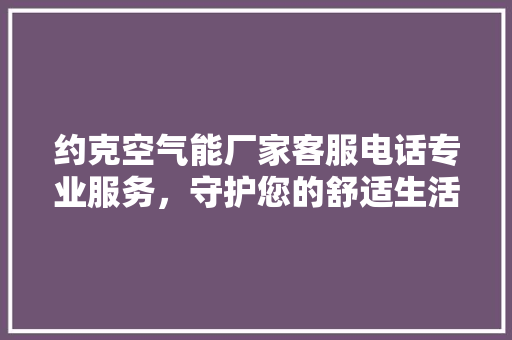约克空气能厂家客服电话专业服务，守护您的舒适生活