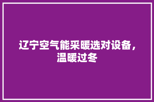 辽宁空气能采暖选对设备，温暖过冬