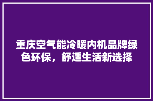 重庆空气能冷暖内机品牌绿色环保，舒适生活新选择 墙体维修