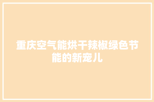 重庆空气能烘干辣椒绿色节能的新宠儿 墙体维修