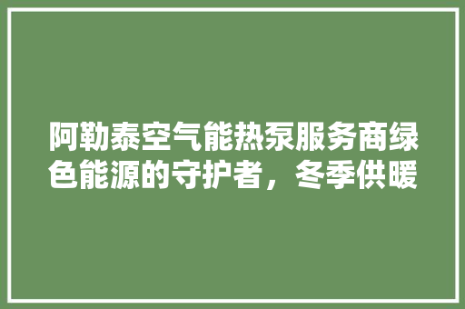阿勒泰空气能热泵服务商绿色能源的守护者，冬季供暖的温暖使者 墙体维修