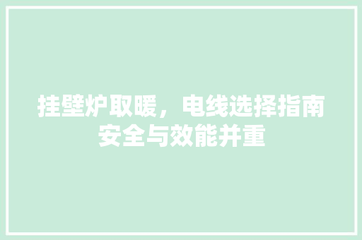 挂壁炉取暖，电线选择指南安全与效能并重 综合便民
