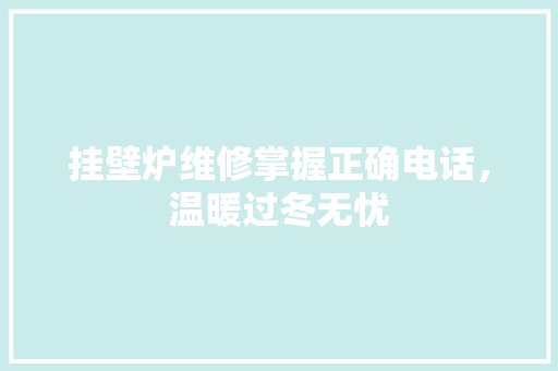 挂壁炉维修掌握正确电话，温暖过冬无忧