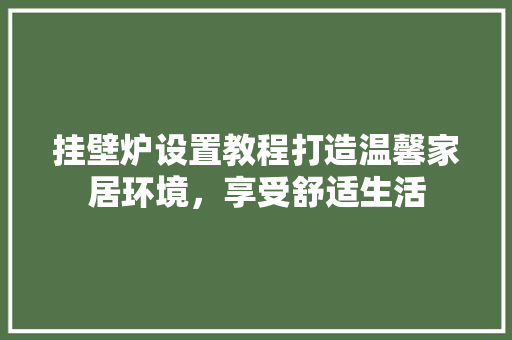 挂壁炉设置教程打造温馨家居环境，享受舒适生活
