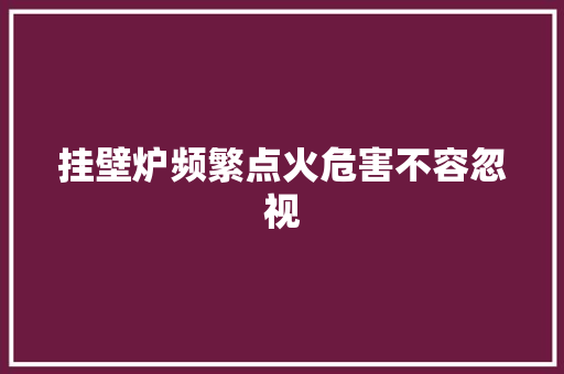 挂壁炉频繁点火危害不容忽视