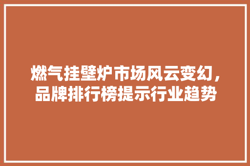 燃气挂壁炉市场风云变幻，品牌排行榜提示行业趋势