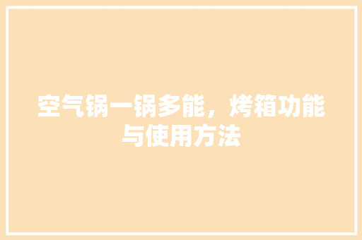 空气锅一锅多能，烤箱功能与使用方法 墙体维修