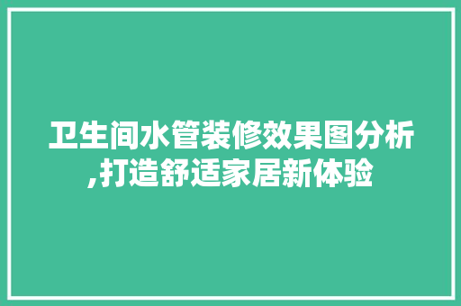 卫生间水管装修效果图分析,打造舒适家居新体验 卫生间水管装修效果图分析,打造舒适家居新体验 汽车维修