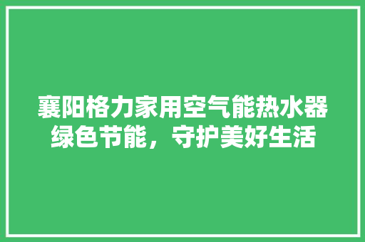 襄阳格力家用空气能热水器绿色节能，守护美好生活