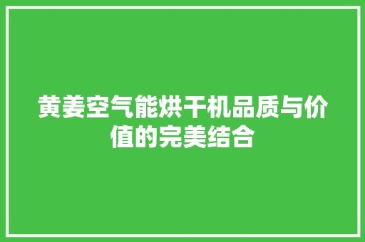 黄姜空气能烘干机品质与价值的完美结合