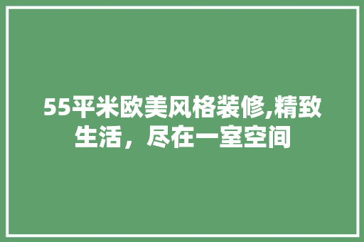 55平米欧美风格装修,精致生活，尽在一室空间 55平米欧美风格装修,精致生活，尽在一室空间 墙体维修