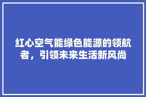 红心空气能绿色能源的领航者，引领未来生活新风尚