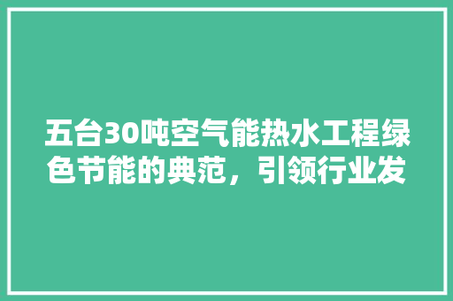 五台30吨空气能热水工程绿色节能的典范，引领行业发展新潮流
