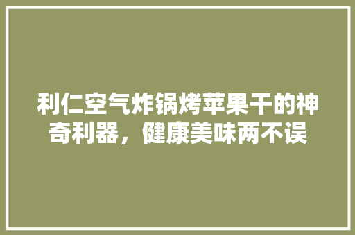 利仁空气炸锅烤苹果干的神奇利器，健康美味两不误