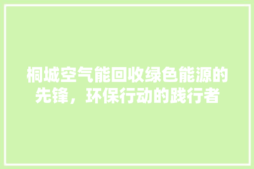 桐城空气能回收绿色能源的先锋，环保行动的践行者 墙体维修