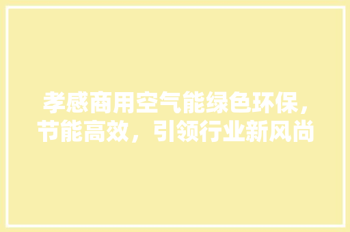 孝感商用空气能绿色环保，节能高效，引领行业新风尚
