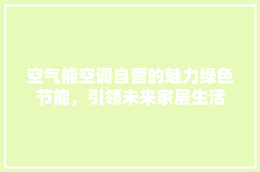 空气能空调自营的魅力绿色节能，引领未来家居生活 墙体维修