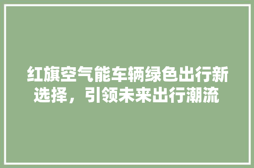 红旗空气能车辆绿色出行新选择，引领未来出行潮流