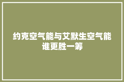 约克空气能与艾默生空气能谁更胜一筹