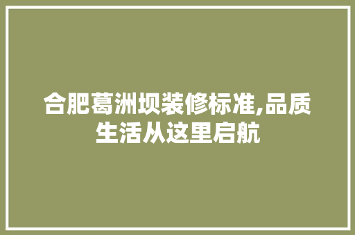 合肥葛洲坝装修标准,品质生活从这里启航 合肥葛洲坝装修标准,品质生活从这里启航 家电维修