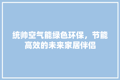 统帅空气能绿色环保，节能高效的未来家居伴侣 墙体维修