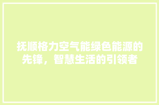 抚顺格力空气能绿色能源的先锋，智慧生活的引领者 厨房维修