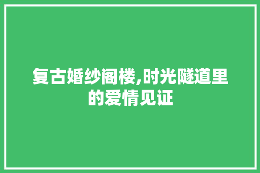 复古婚纱阁楼,时光隧道里的爱情见证 复古婚纱阁楼,时光隧道里的爱情见证 汽车维修