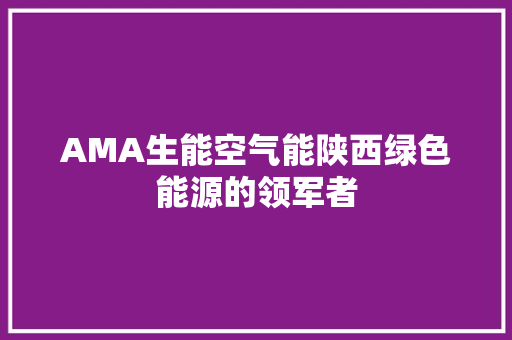 AMA生能空气能陕西绿色能源的领军者 厨房维修