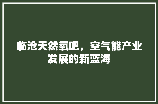 临沧天然氧吧，空气能产业发展的新蓝海 综合便民