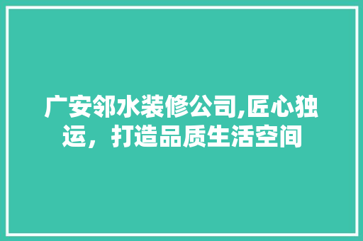 广安邻水装修公司,匠心独运，打造品质生活空间 广安邻水装修公司,匠心独运，打造品质生活空间 家电维修