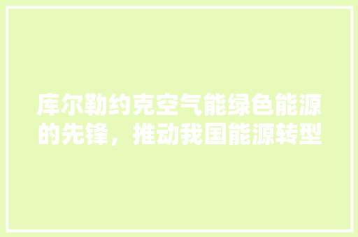 库尔勒约克空气能绿色能源的先锋，推动我国能源转型