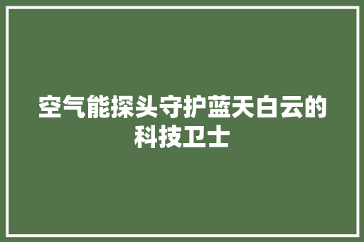 空气能探头守护蓝天白云的科技卫士 墙体维修