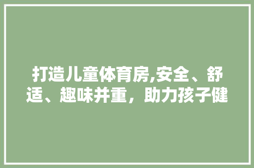 打造儿童体育房,安全、舒适、趣味并重，助力孩子健康成长 打造儿童体育房,安全、舒适、趣味并重，助力孩子健康成长 厨房维修