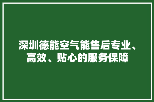 深圳德能空气能售后专业、高效、贴心的服务保障 厨房维修